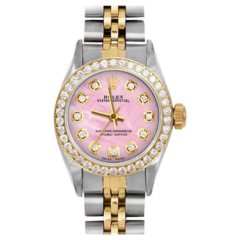 rolex pink womens watch|pink rolex watch with diamonds.